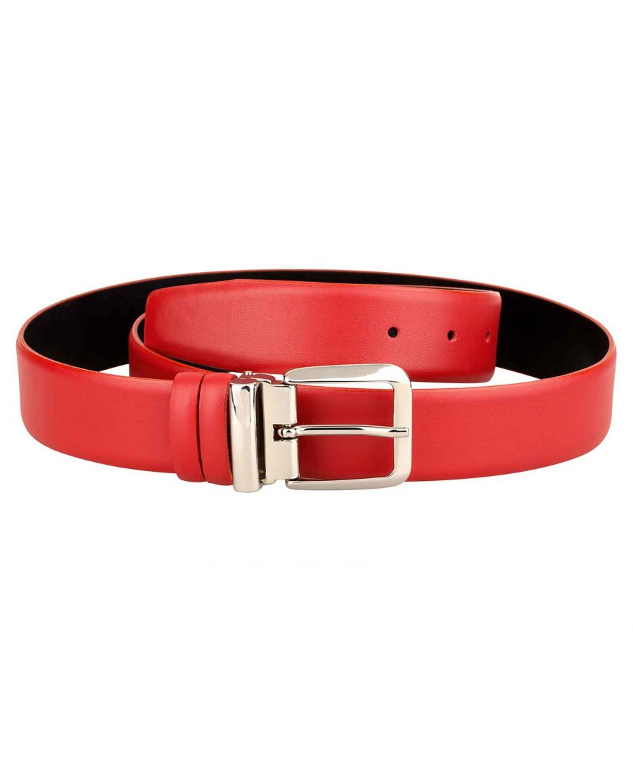 Womens-Red-Belt-Italian-Buckle-First-image