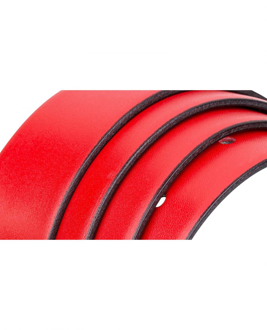 Womens-Reversible-Belt-Red-Black-Rolled-strap