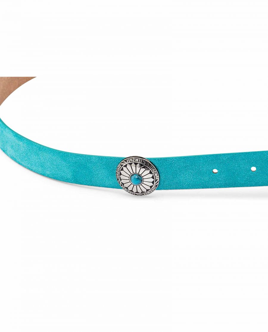 Womens-Turquoise-Concho-Belt-Close-picture