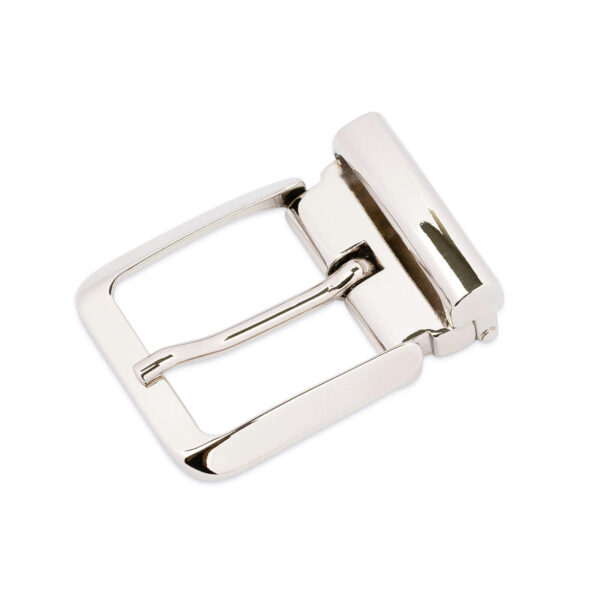 italian belt buckle 35 mm nickel silver ITCL34SILV 1 Leather Belts Online