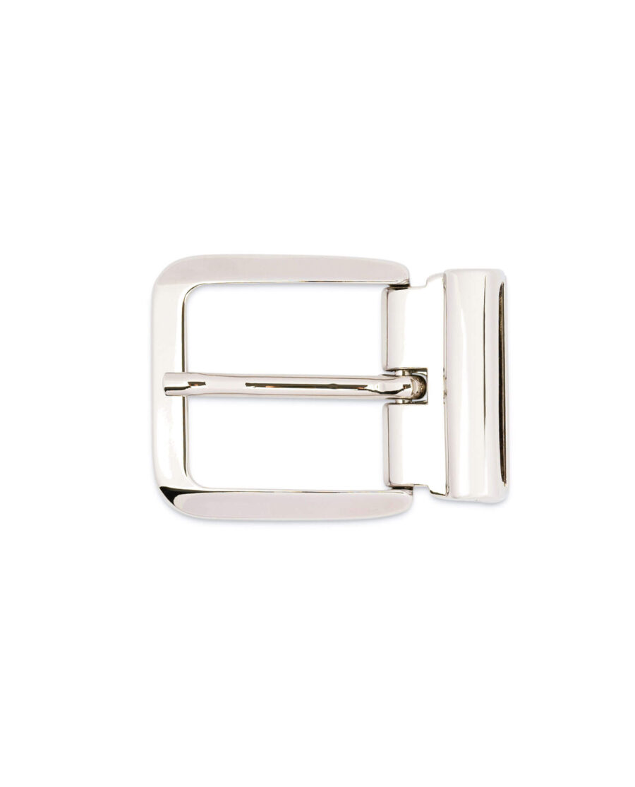 italian belt buckle 35 mm nickel silver ITCL34SILV 3 Leather Belts Online