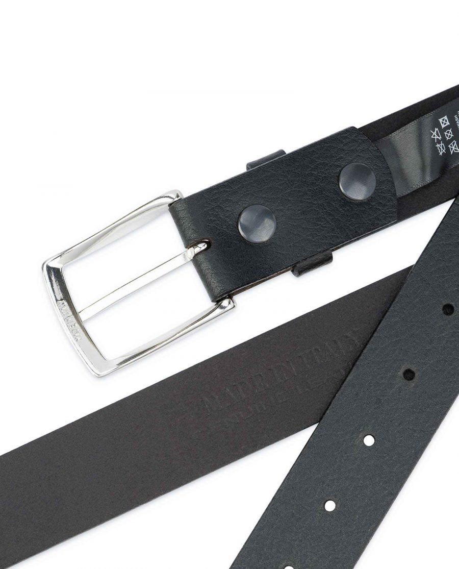 Buy Belt With Removable Buckle | Men's Black | LeatherBeltsOnline.com