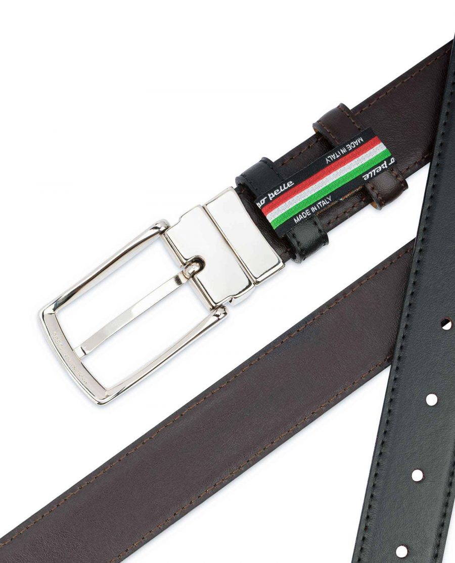 Black-Brown-Reversible-Belt-Mens-30-mm-Smooth-Leather