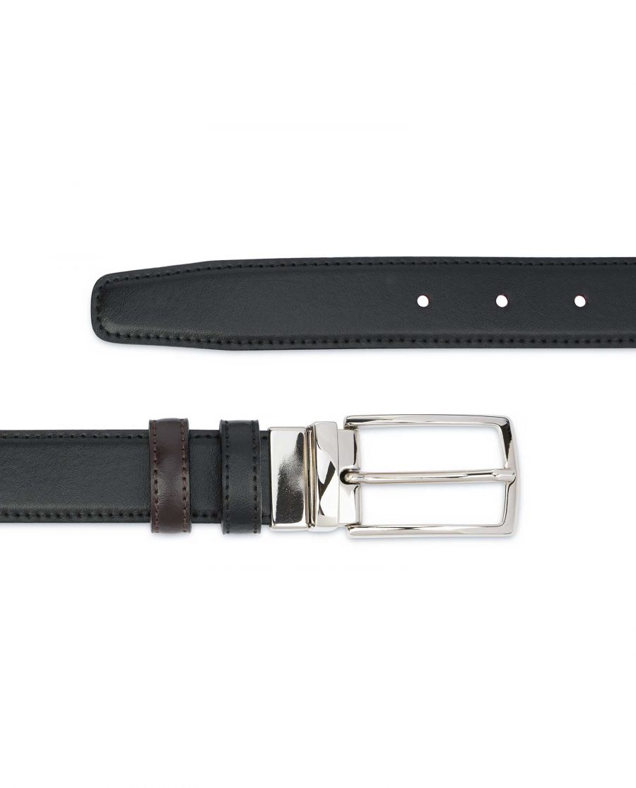 Black-Brown-Reversible-Belt-Mens-30-mm-Stitching