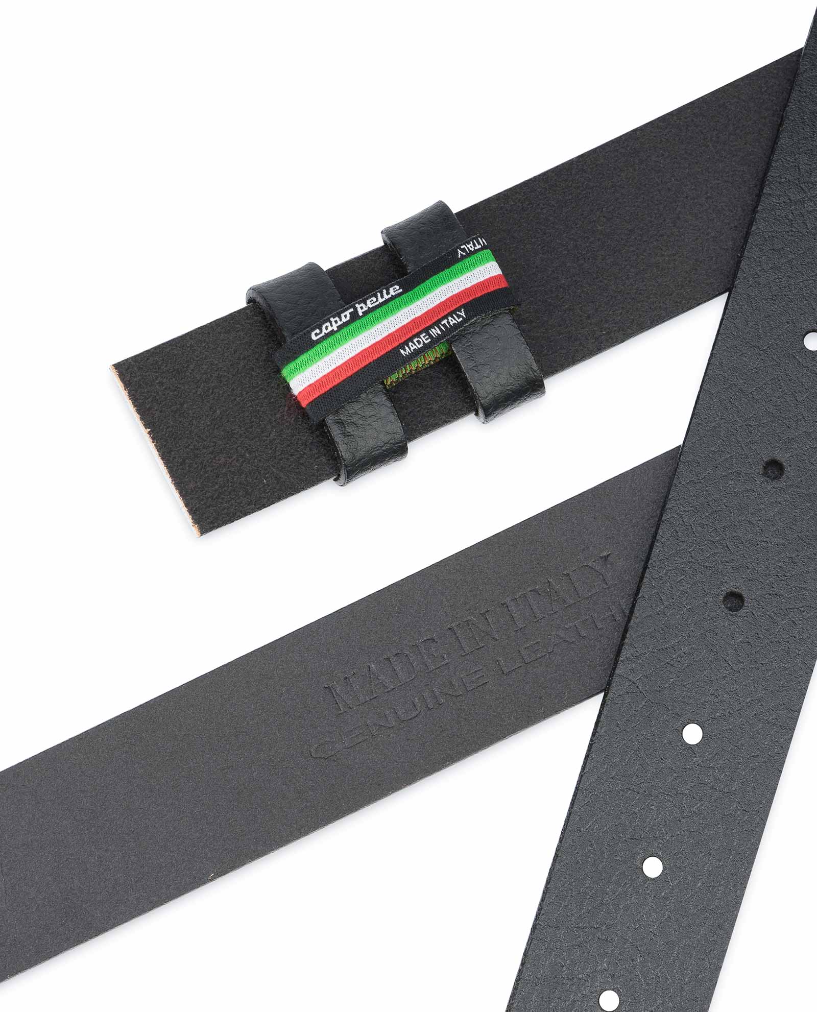 Replacement Genuine Leather Reversible Belt Strap Without Buckle 1-1/8 Wide