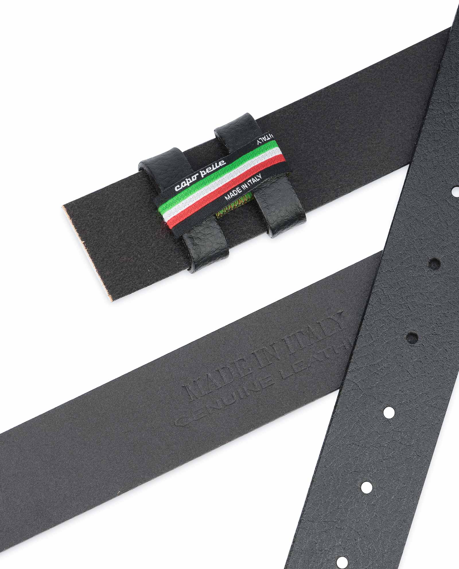 160506 Reversible Belt Strap Without Buckle Replacement Genuine Leather  Dress Belt Strap, 1-1/4(32mm) wide (Black/Tan)