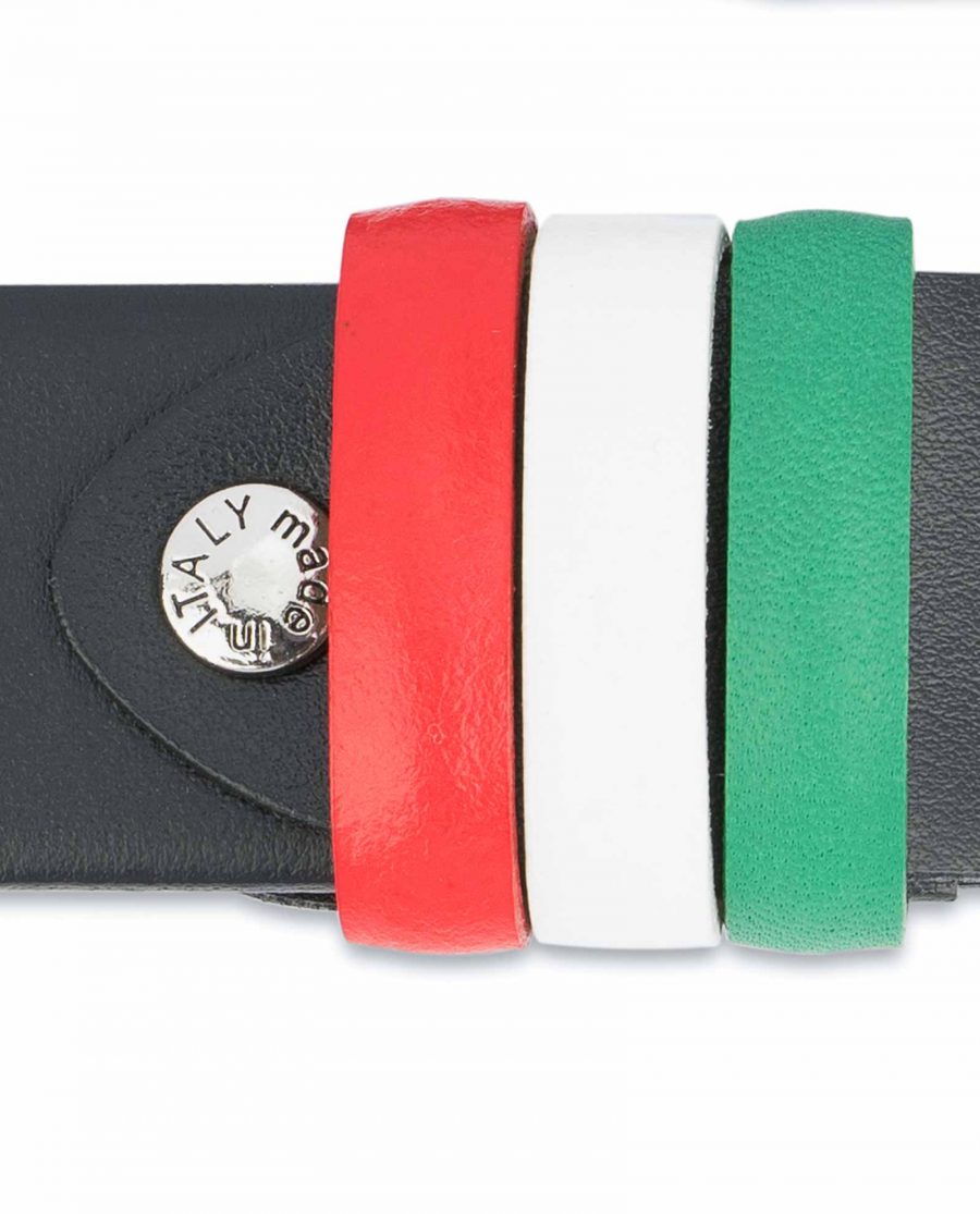 Black-Leather-Belt-with-Italy-Flag-Colors-Green-white-red