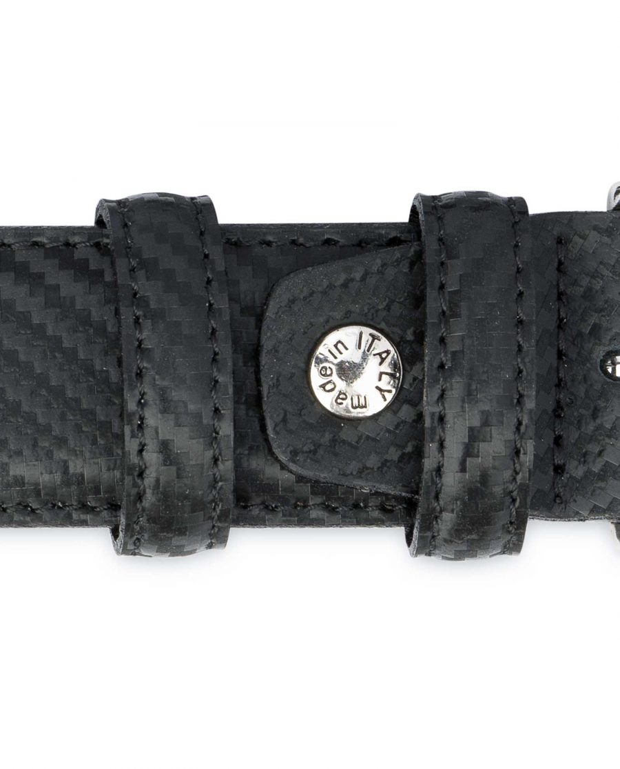Black-Mens-Leather-Belt-Carbon-Print-Belt-screw