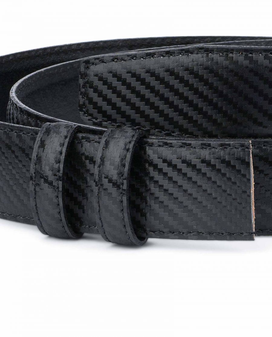 Carbon-Fiber-Leather-Belt-Without-Buckle-Black-1-3-8-inch-Printed