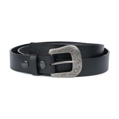 Mens-Black-Western-Belt-with-Removable-Buckle-Capo-Pelle