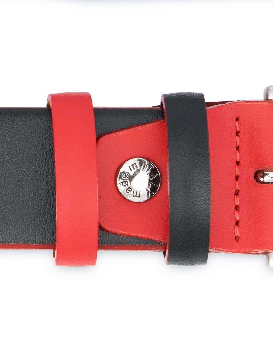 Mens-Designer-Belt-Black-with-Red-Italian-leather