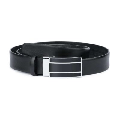 Mens-Ratchet-Belt-Black-Smooth-Leather-Capo-Pelle