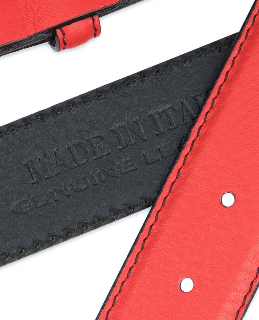 Mens-Red-Leather-Belt-Black-Stitching-Made-in-Italy