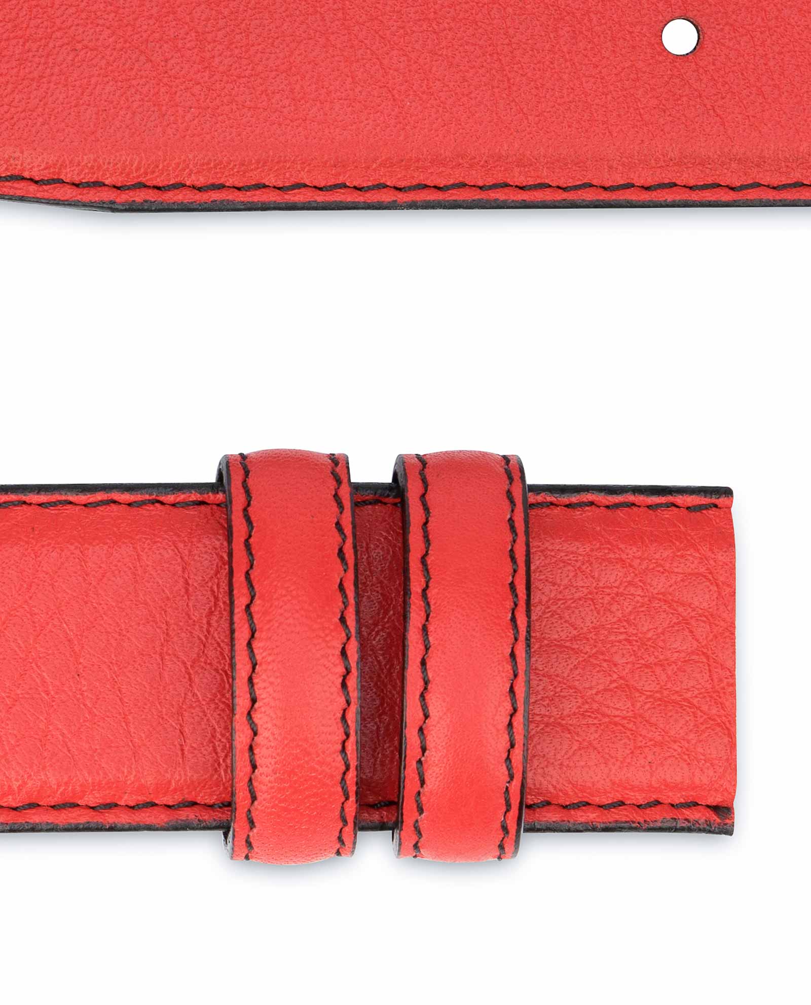 Leffler Leather Goods - Red snakeskin belt