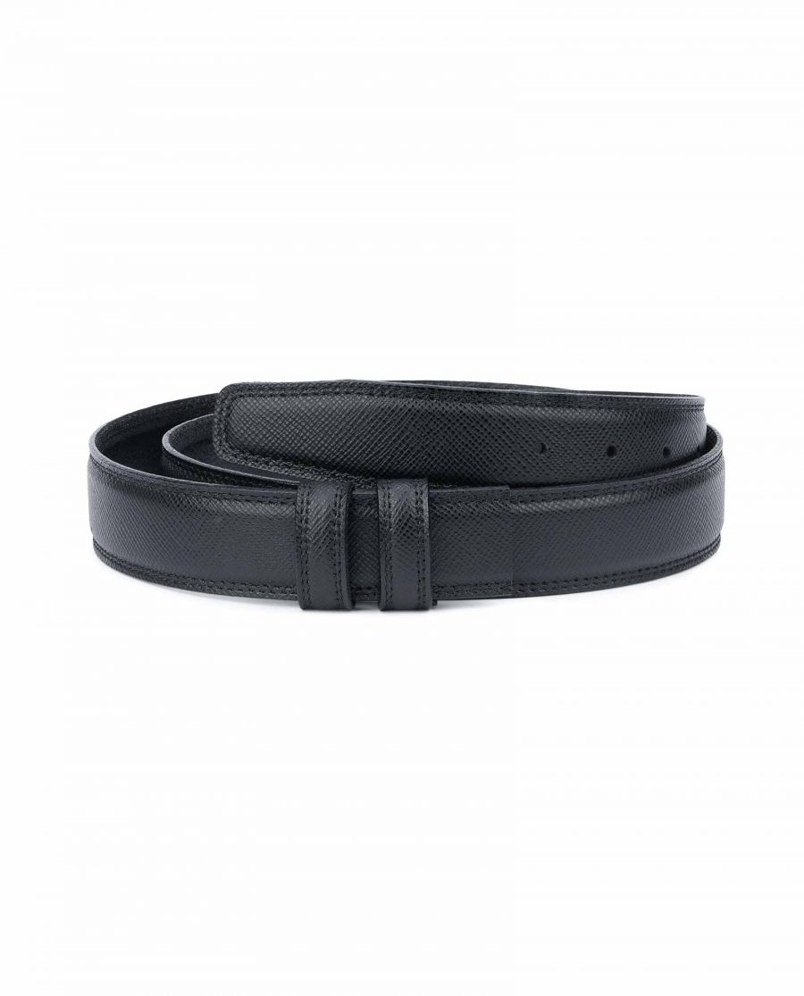 Saffiano-Leather-Belt-Without-Buckle-1-3-8-inch-Replacement-strap