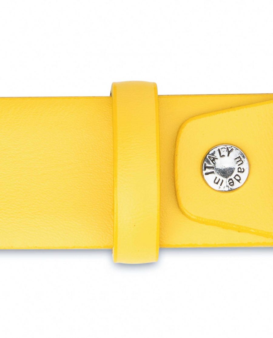 Yellow-Western-Belt-For-Ladies-With-Buckle-Smooth-leather