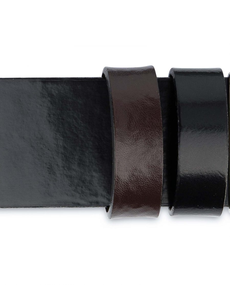Black-Patent-Leather-Belt-Mens-Reversible-Loops