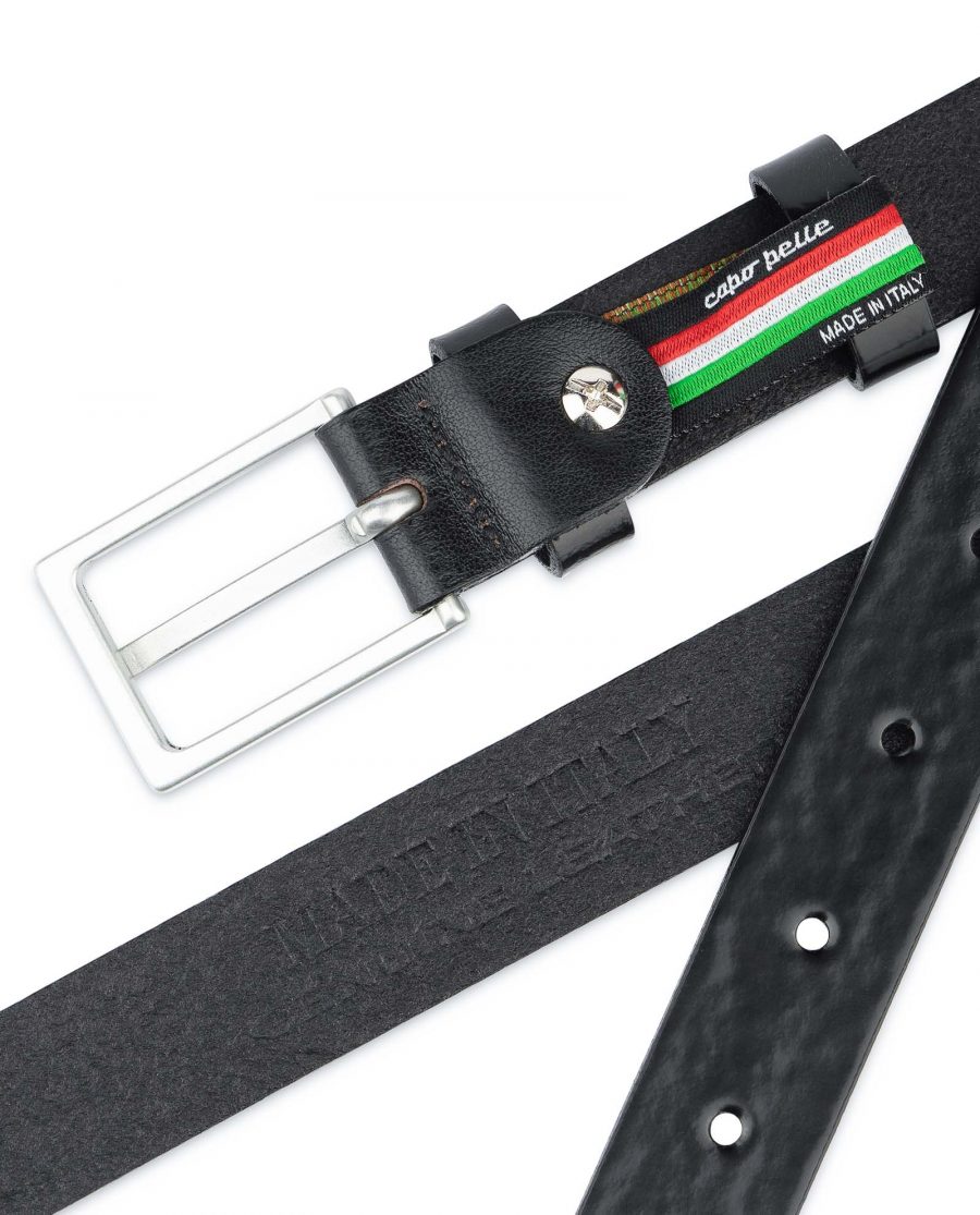 Black-Patent-Leather-Belt-Thin-1-inch-Stamp