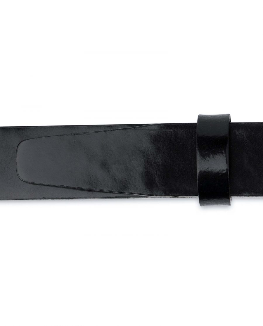 Black-Patent-Leather-Belt-Womens-1-inch-Loop