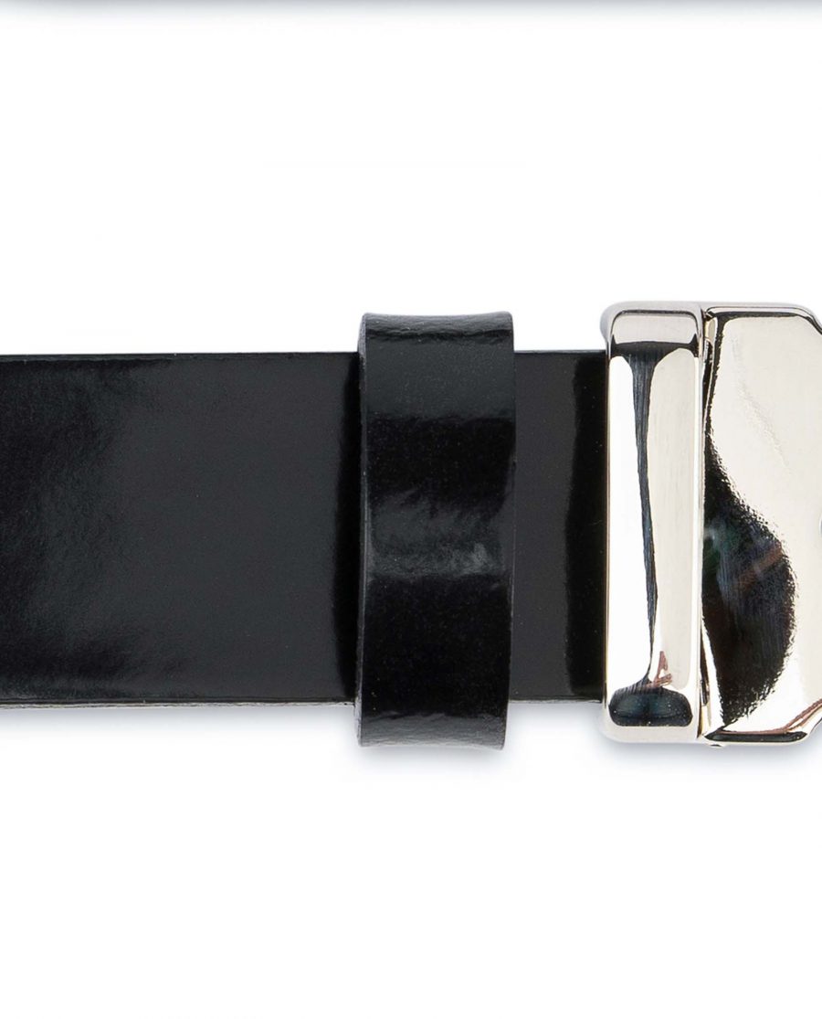 Black-Patent-Leather-Belt-Womens-1-inch-Quality