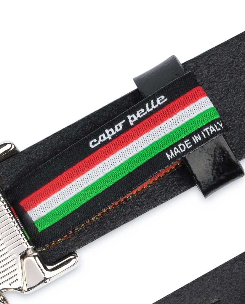 Buy Black Patent Leather Belt Womens 1 inch Capo Pelle