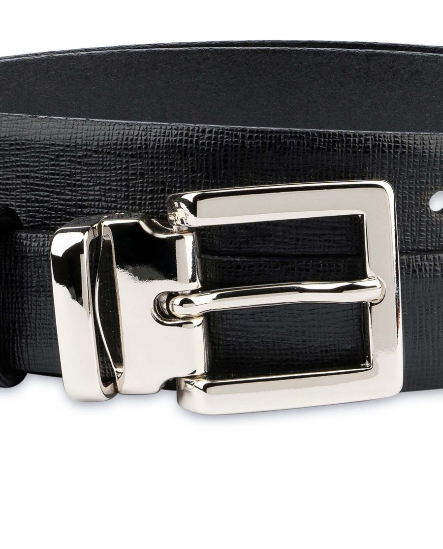 Black-Womens-Belts-For-Dresses-Saffiano-Leather-Square-buckle