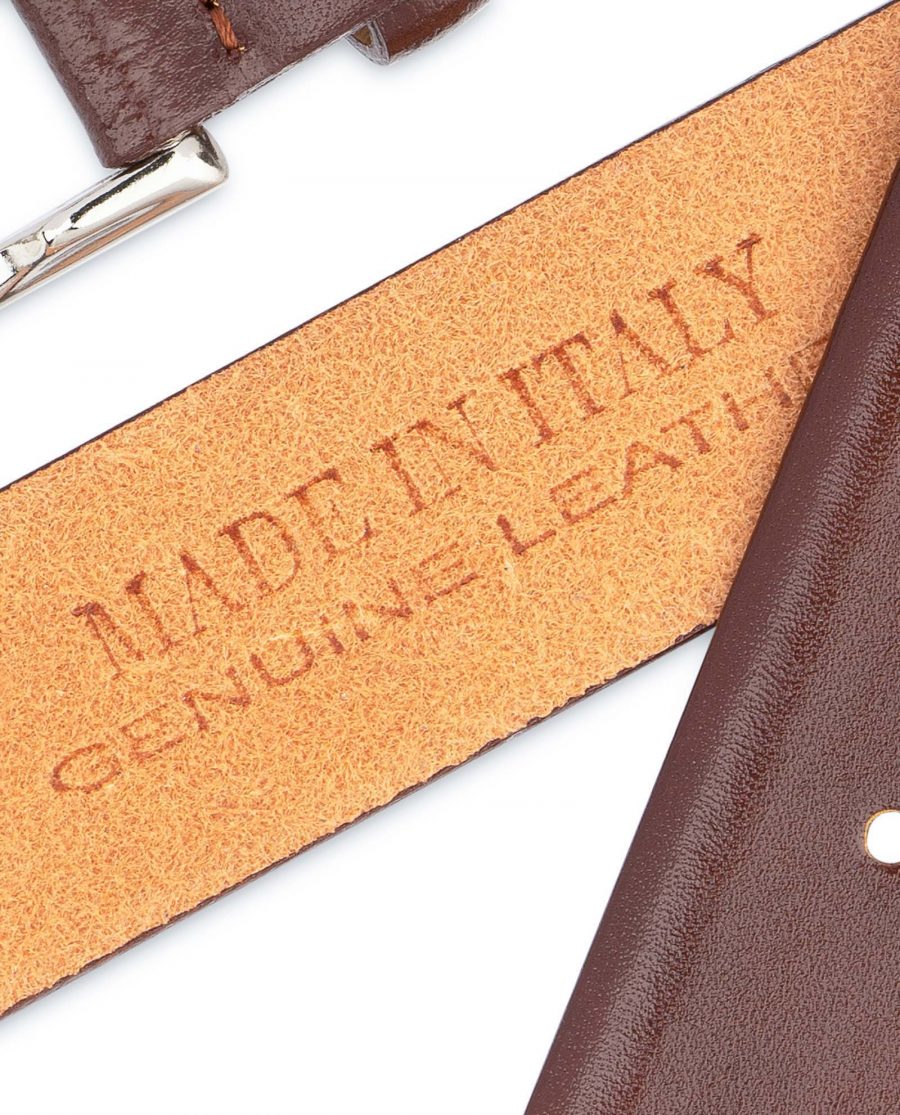 Mens-Cognac-Belt-Genuine-Leather-Hot-stamp