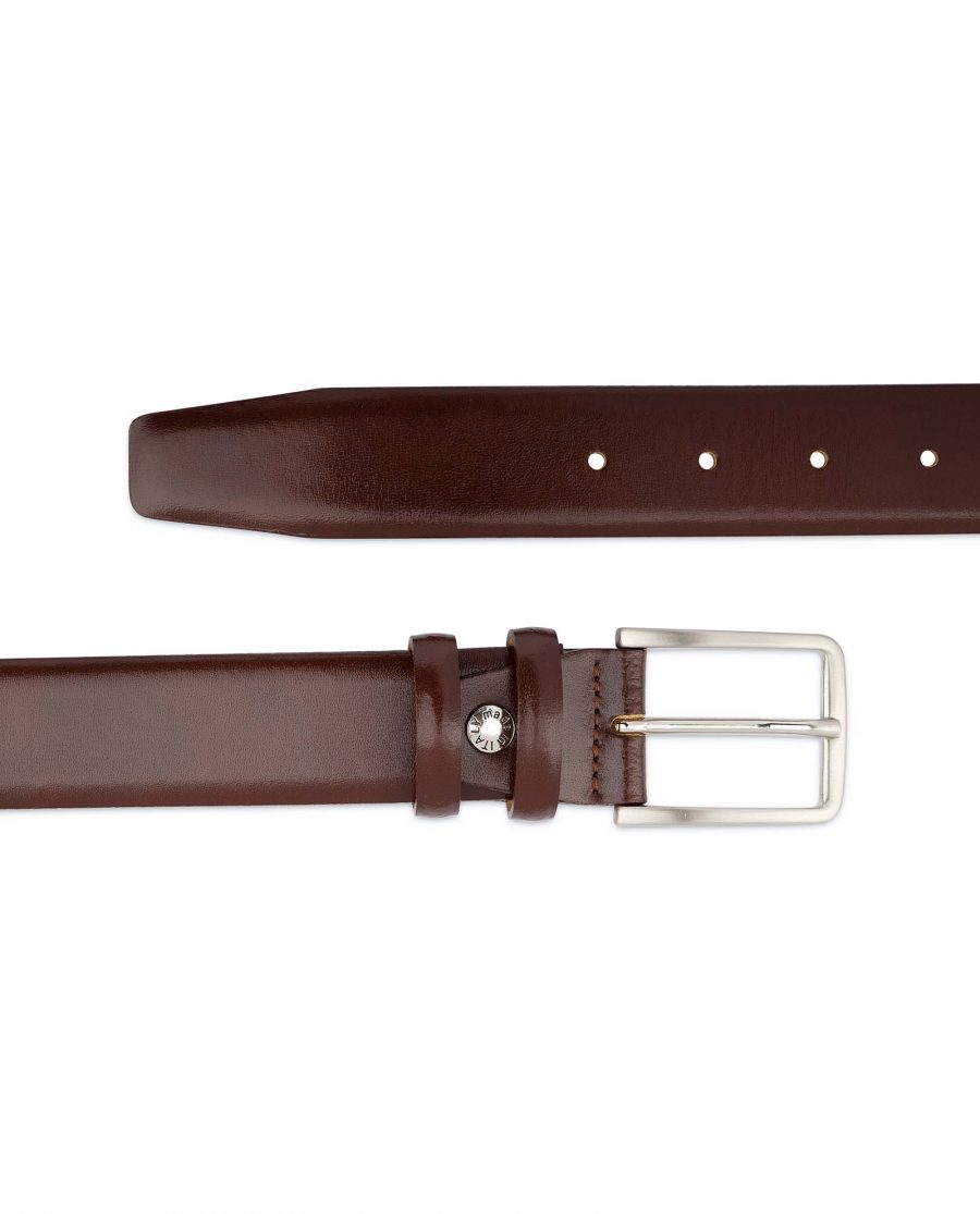 Mens-Cognac-Belt-Genuine-Leather-Top-quality