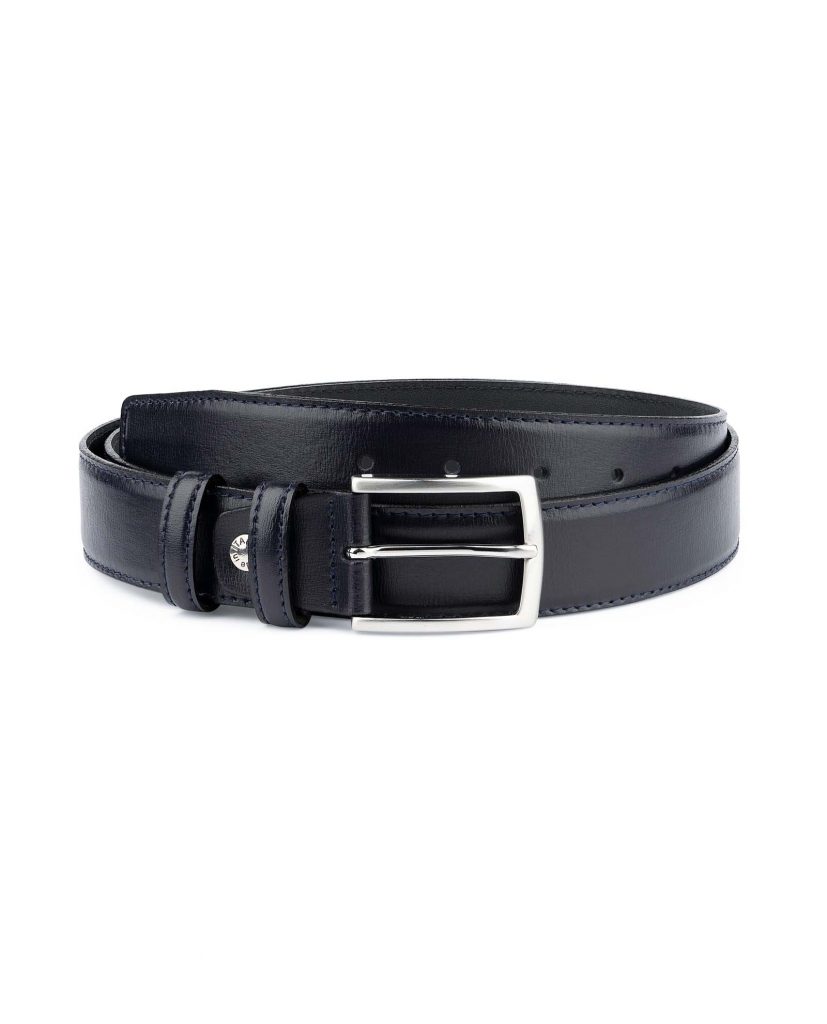 Buy Men's Navy Blue Belt | Genuine Leather | LeatherBeltsOnline.com