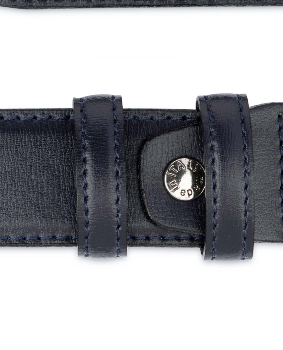 Mens-Navy-Blue-Belt-Genuine-Leather-Screw