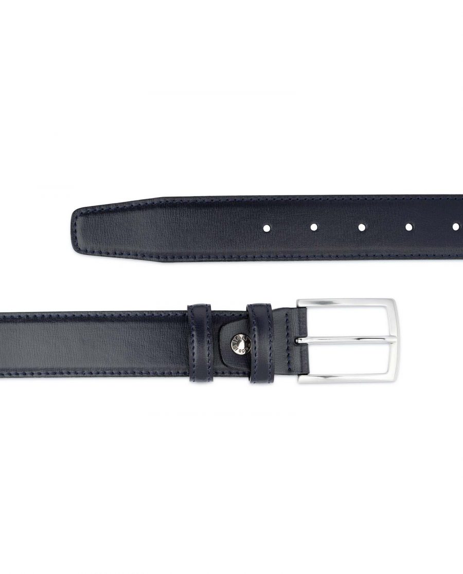 Buy Men's Navy Blue Belt | Genuine Leather | LeatherBeltsOnline.com