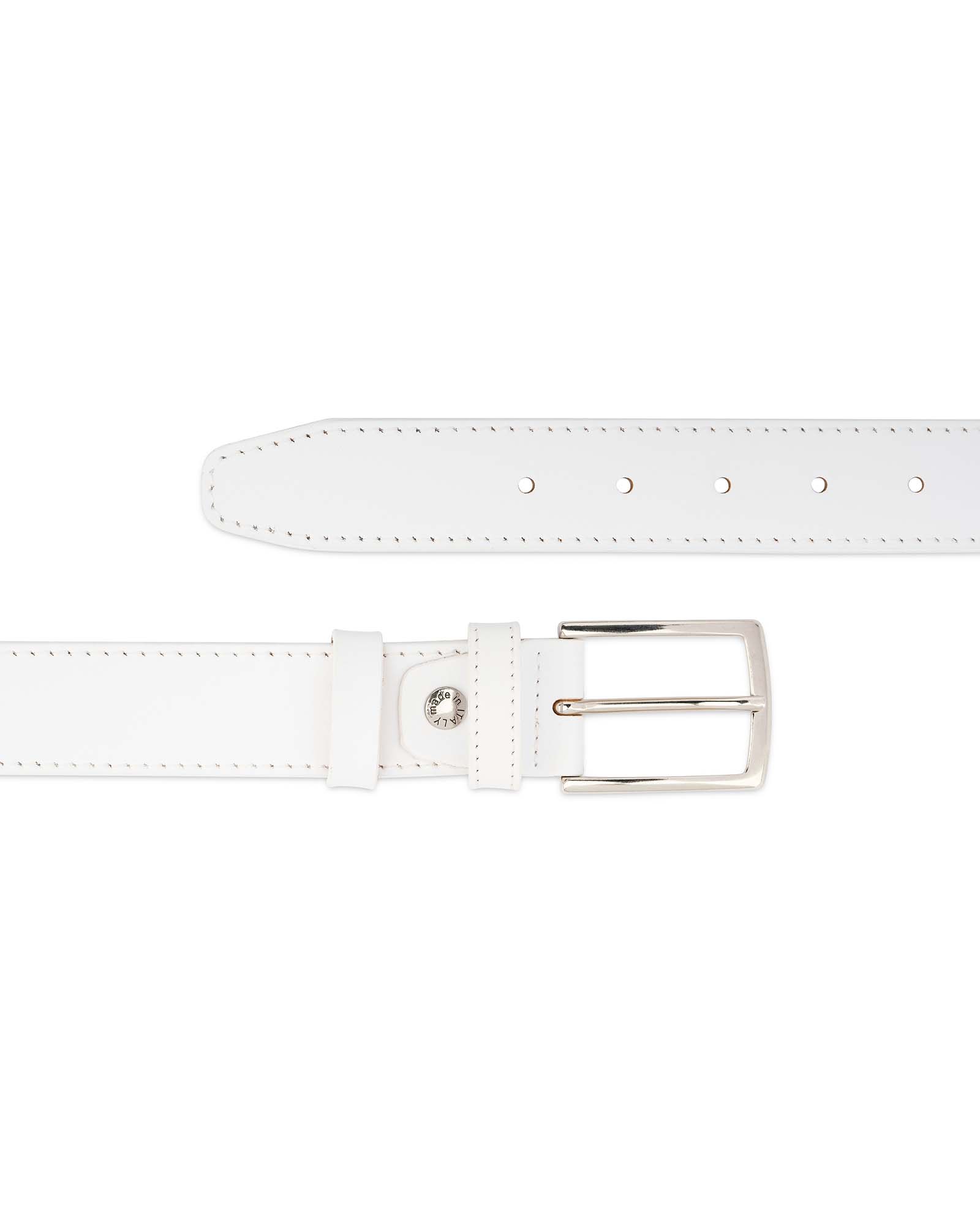 Buy Men's White Belt | Genuine Leather | LeatherBeltsOnline.com