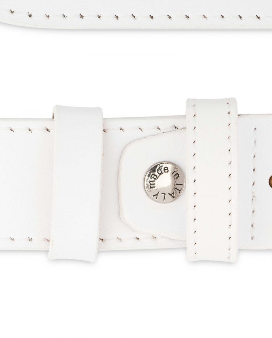 Mens-White-Belt-Genuine-Leather-1-3-8-inch-Screw