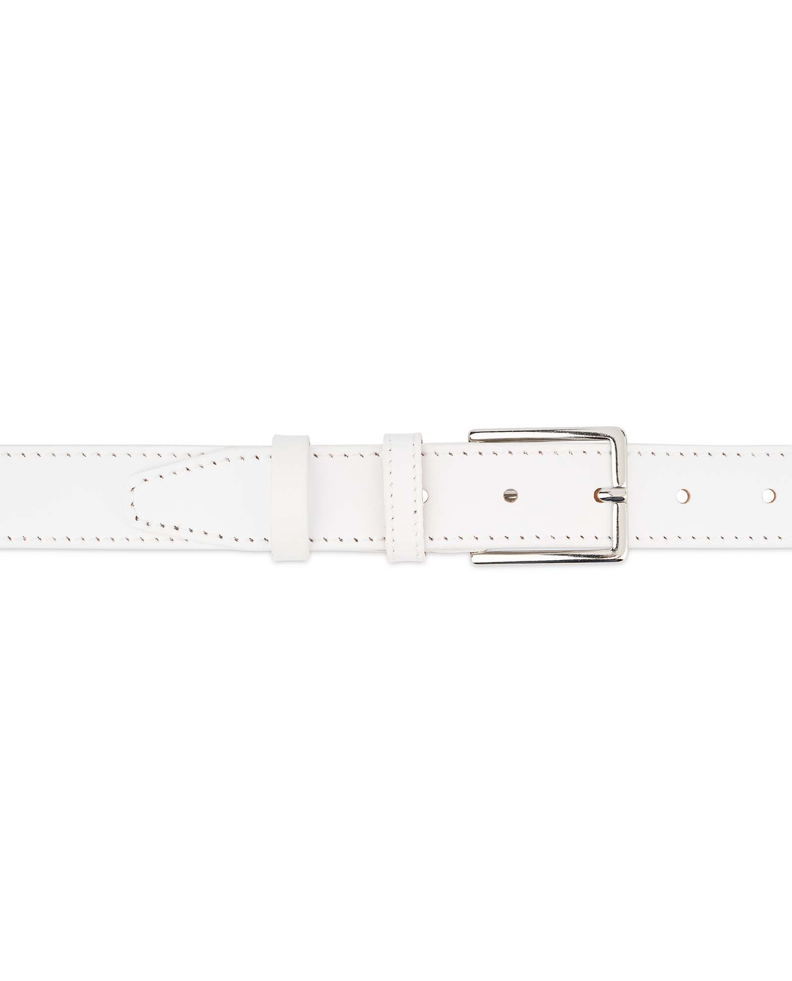 Buy Men's White Leather Belt | For Wedding | LeatherBeltsOnline.com