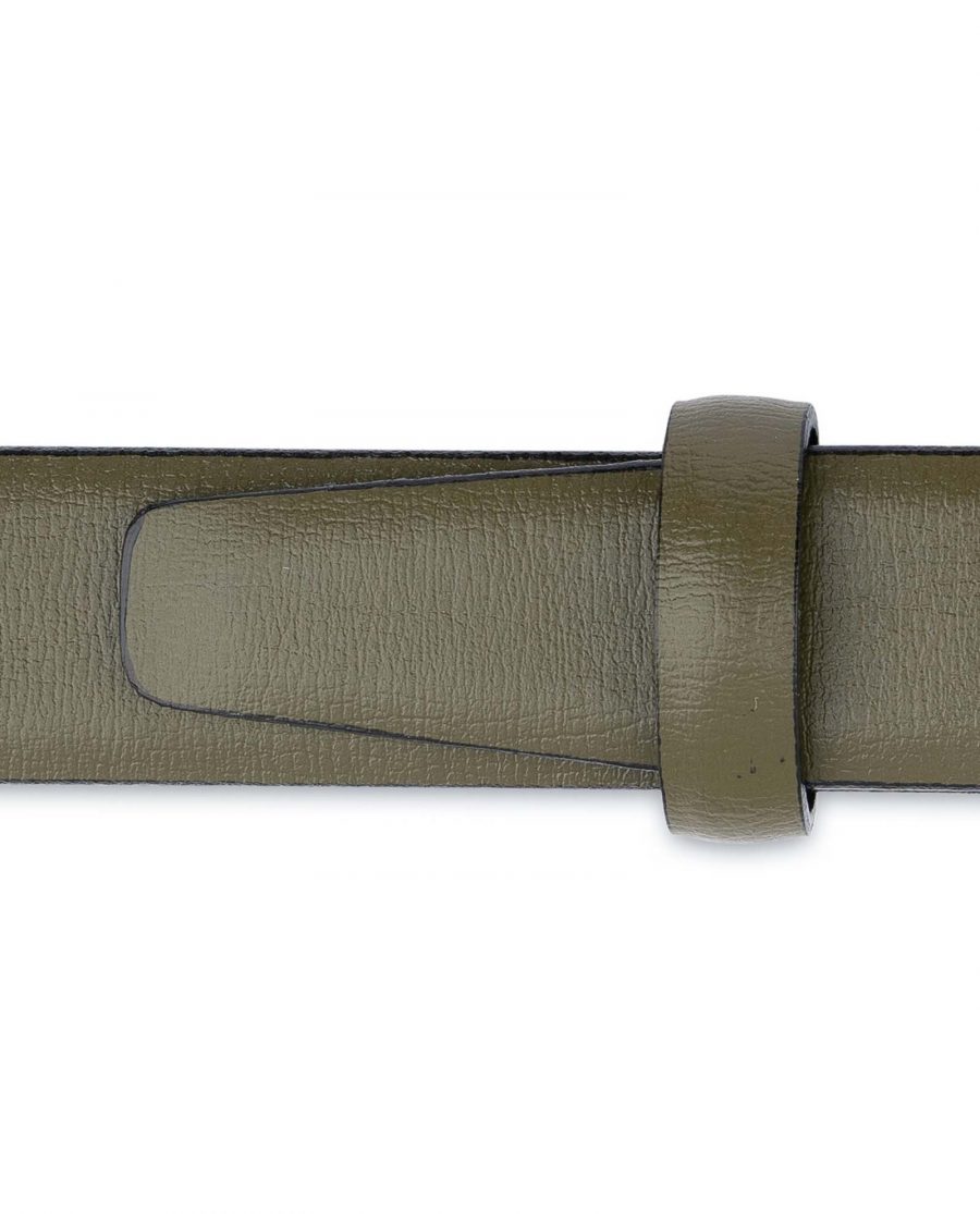 Olive-Green-Belt-Mens-Thin-1-inch-Loops
