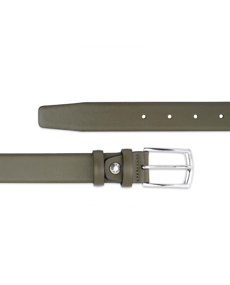 Olive-Green-Leather-Belt-Mens-1-1-8-inch-Casual