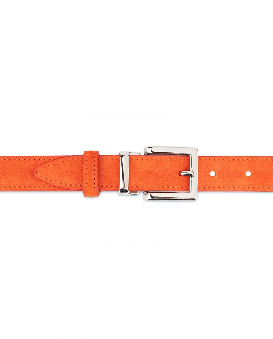 Orange-Womens-Belt-Suede-Leather-On-dress