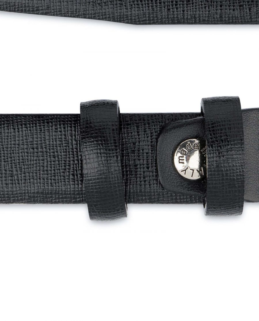 Saffiano-Mens-Black-Leather-Belt-Thin-1-inch-Screw