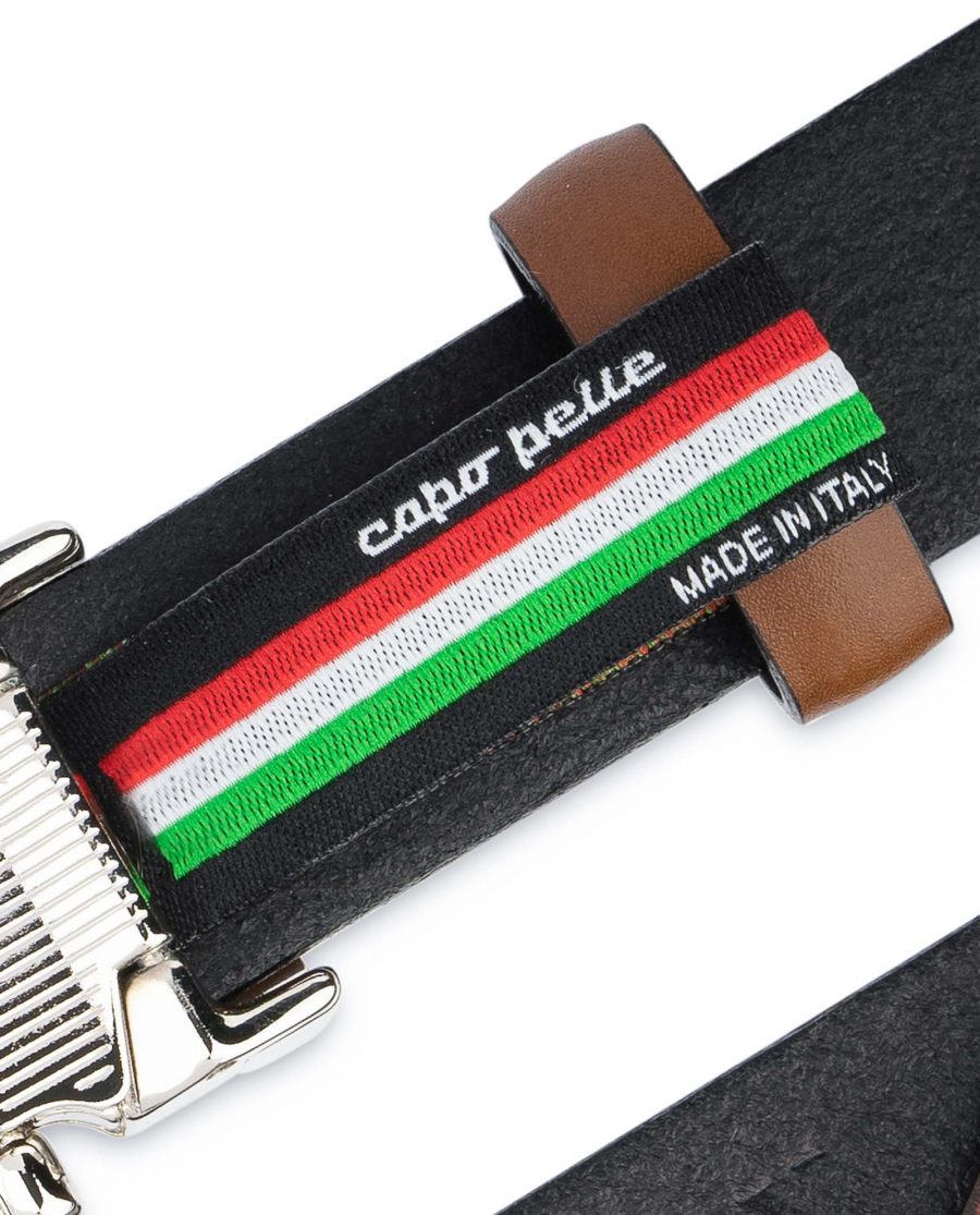 Tan-Leather-Belt-Womens-Italian-Buckle-Woven-tag