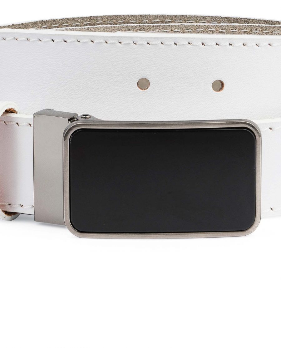 White-Leather-Belt-With-Black-Buckle-Rectangle