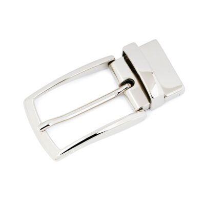 Italian Reversible Belt Buckle 1 1 8 inch Nickel Clasp