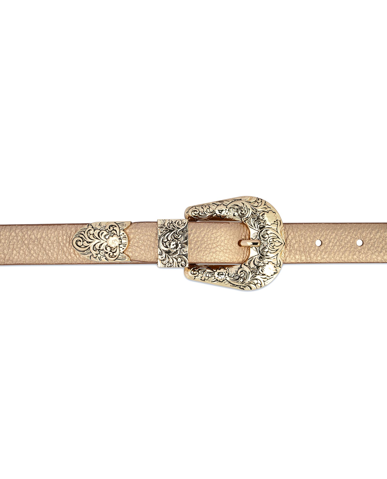 Capo Pelle Men's Reversible Gold Buckle Belt