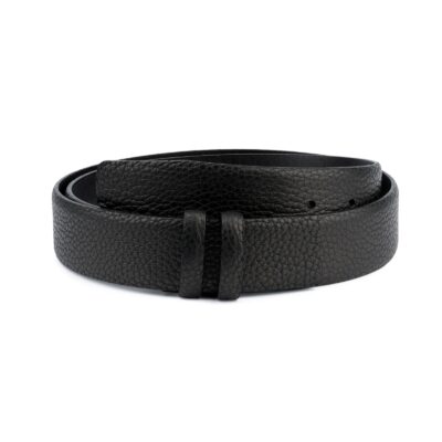 Black Mens Belt for Buckles Genuine Leather Capo Pelle