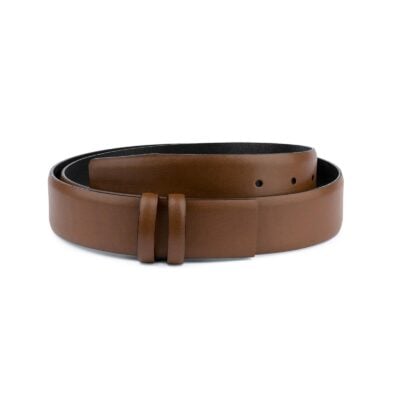 Brown Mens Belt for Buckles 1 3 8 inch Vegetable Tan Capo Pelle
