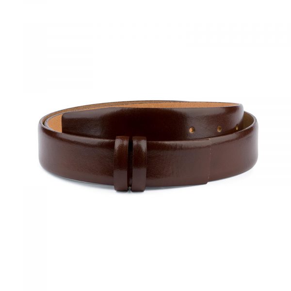 Cognac Leather Belt for Buckles 1 3 8 inch Capo Pelle