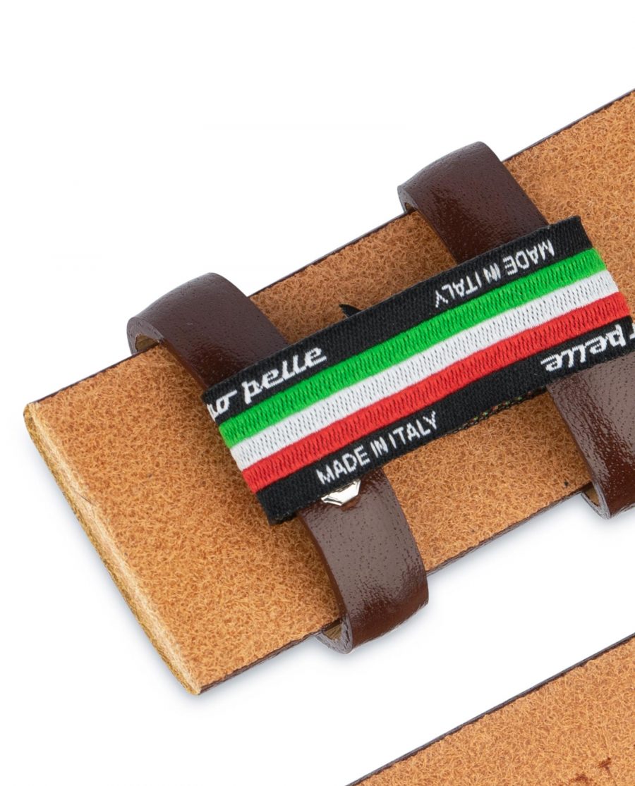 Cognac Leather Belt for Buckles 1 3 8 inch Handmade