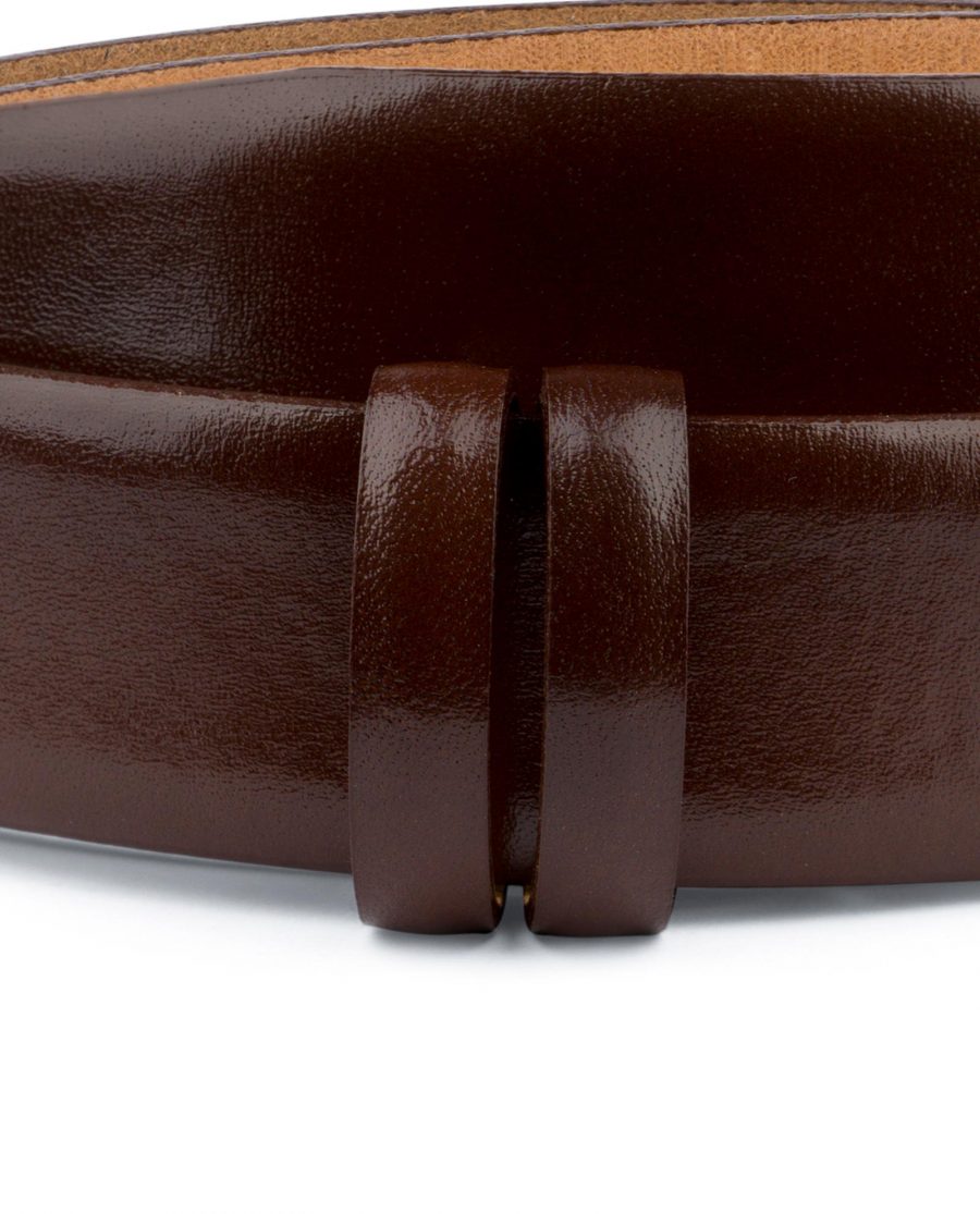 Cognac Leather Belt for Buckles 1 3 8 inch Mens Dress