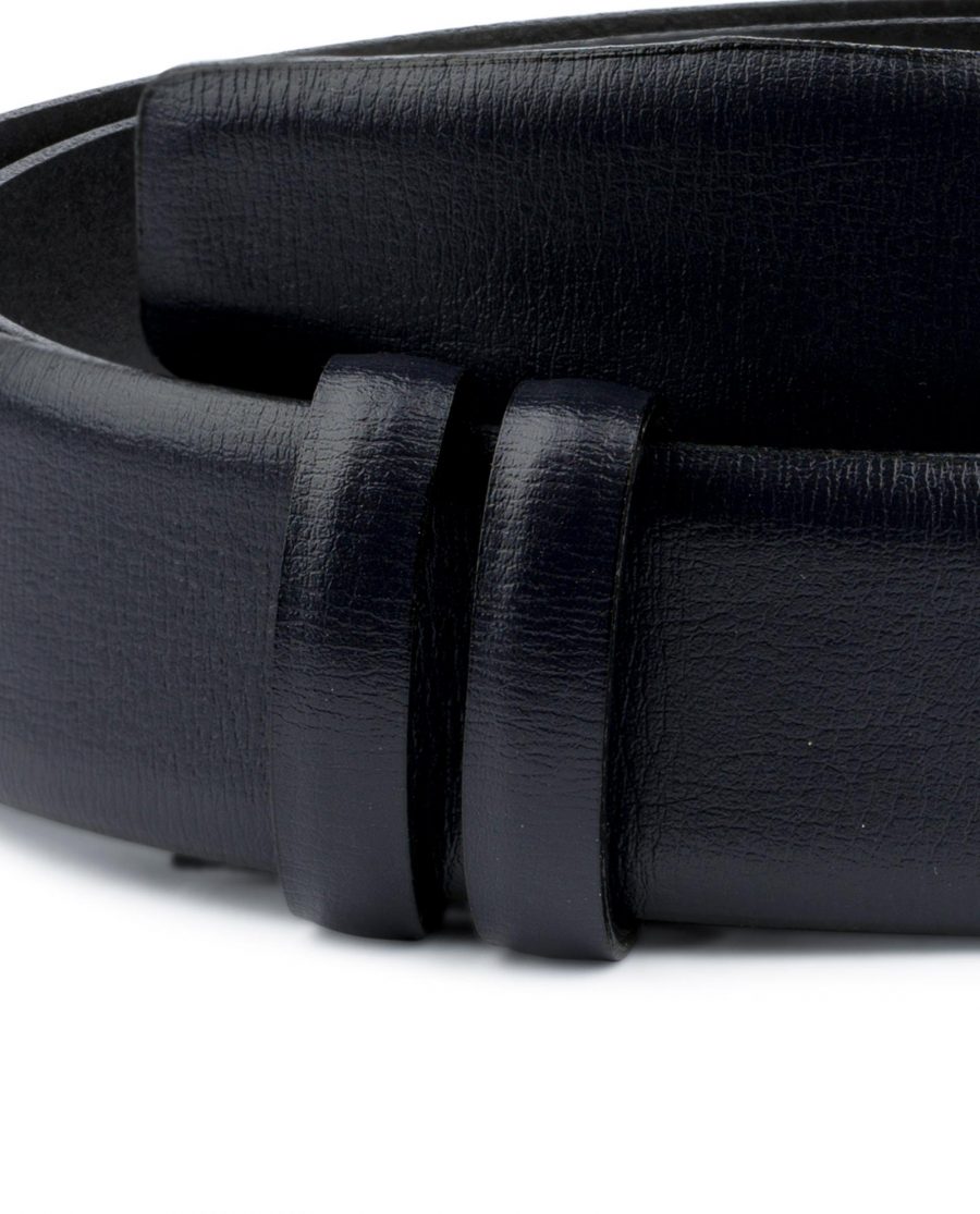 Mens Navy Belt for Buckles Genuine Leather Formal