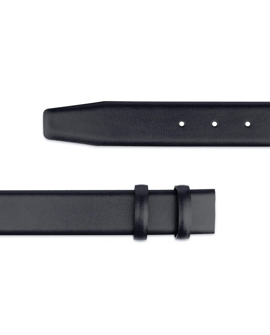 Mens Navy Belt for Buckles Genuine Leather Without