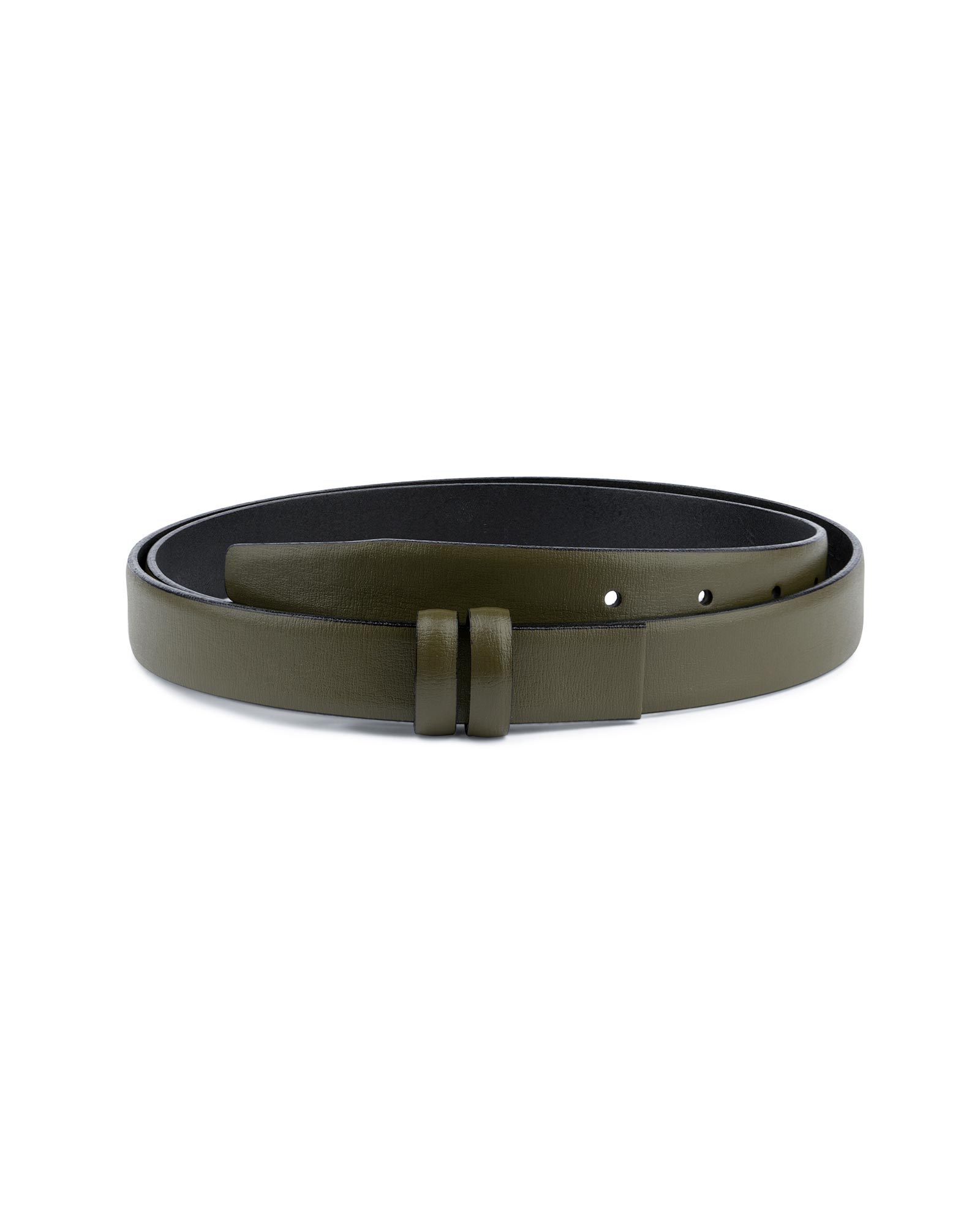 Buy Olive Green Belt for Buckles | 1 inch wide | LeatherBeltsOnline.com